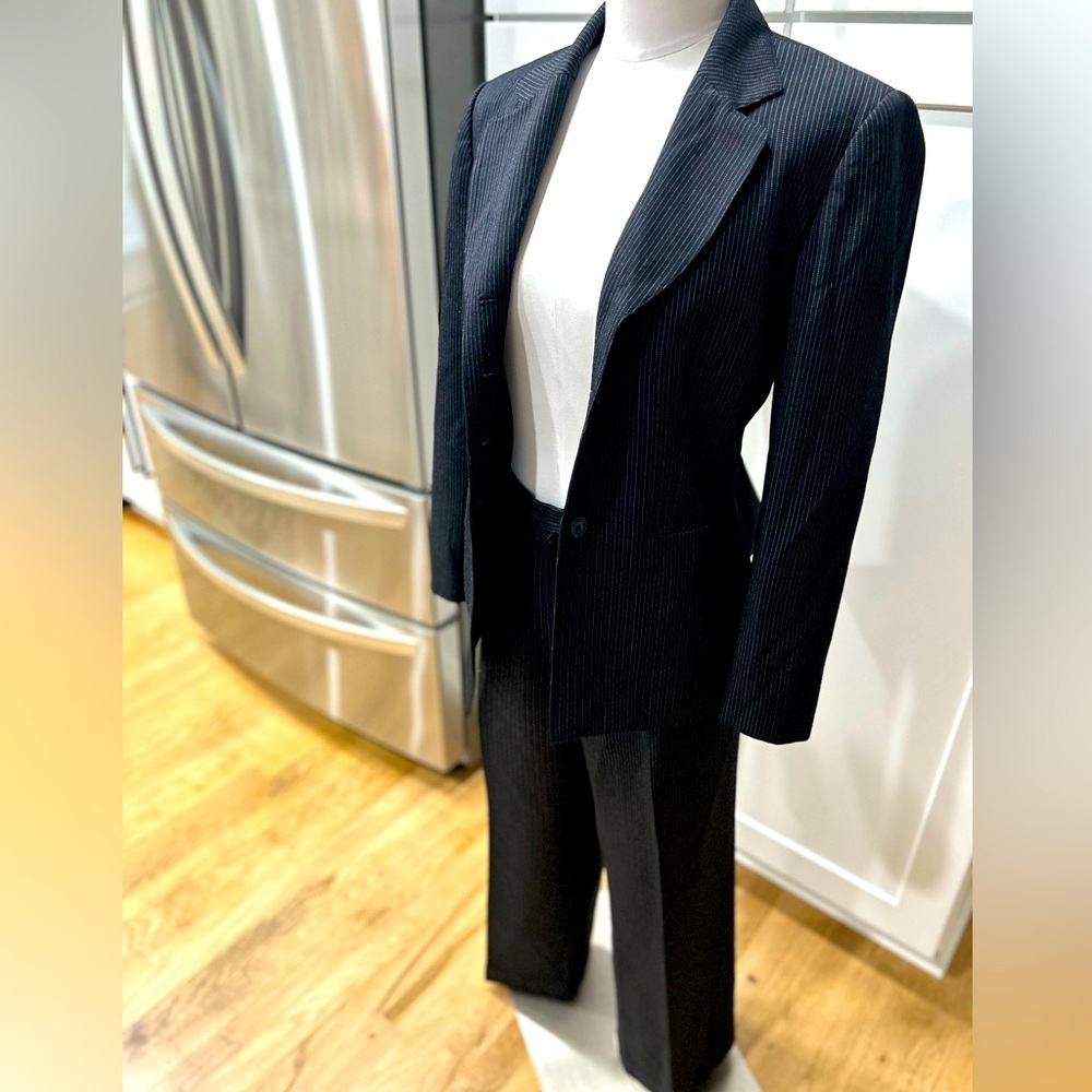 NWOT Evan Picone Pinstriped Suit w/Cuffed Pants and 4 Button Blazer